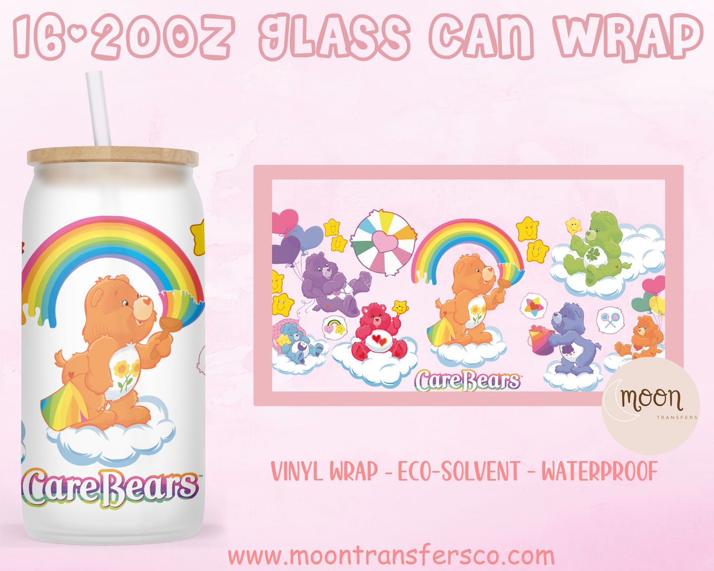 Cute| Glass Tumbler Wrap | Love | Vinyl Decal | Glass Can Wraps
