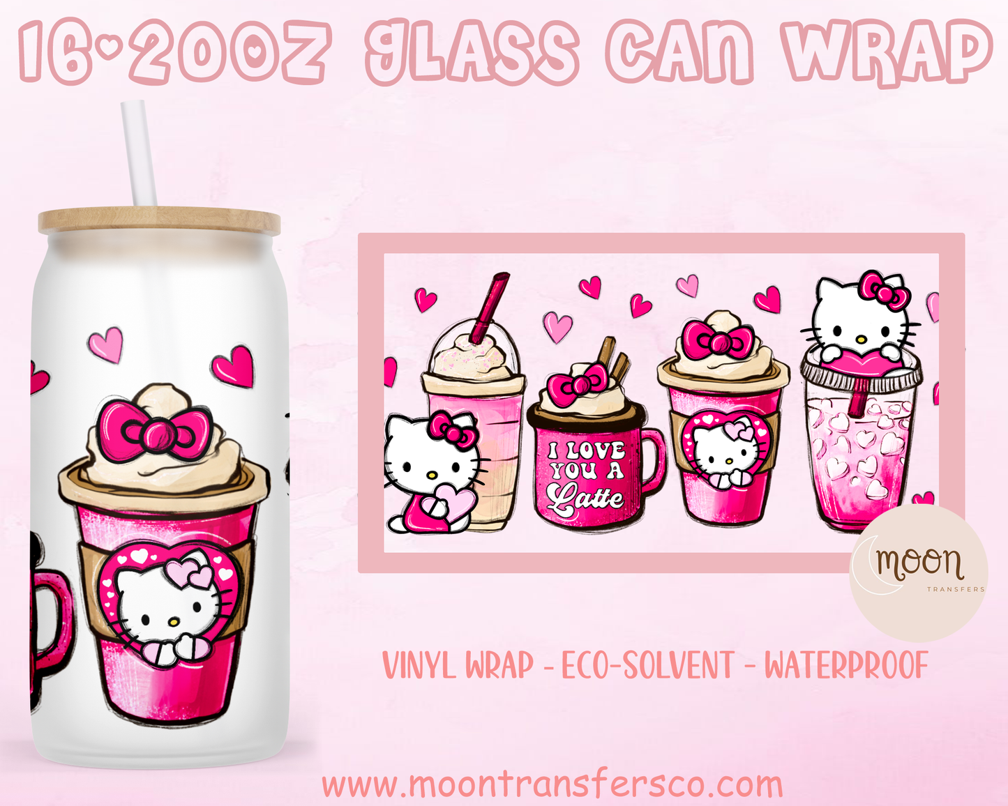 028| Glass Tumbler Wrap | Valentine | Vinyl Decal | Glass Can Wraps