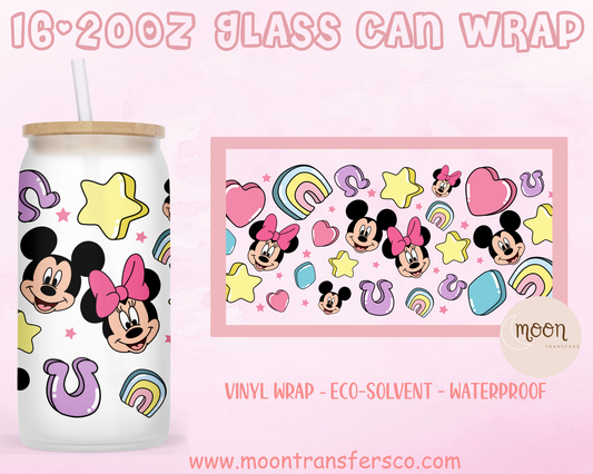 047| Glass Tumbler Wrap | Love | Vinyl Decal | Glass Can Wraps