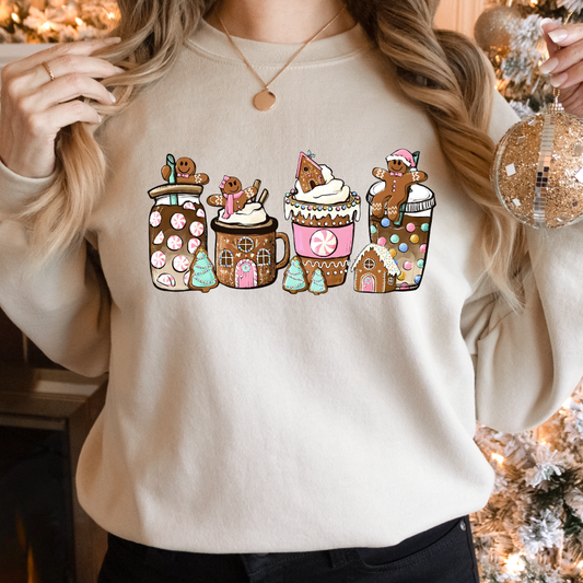 GingerBread Pink Coffee-Screen Print Transfer (RTS)