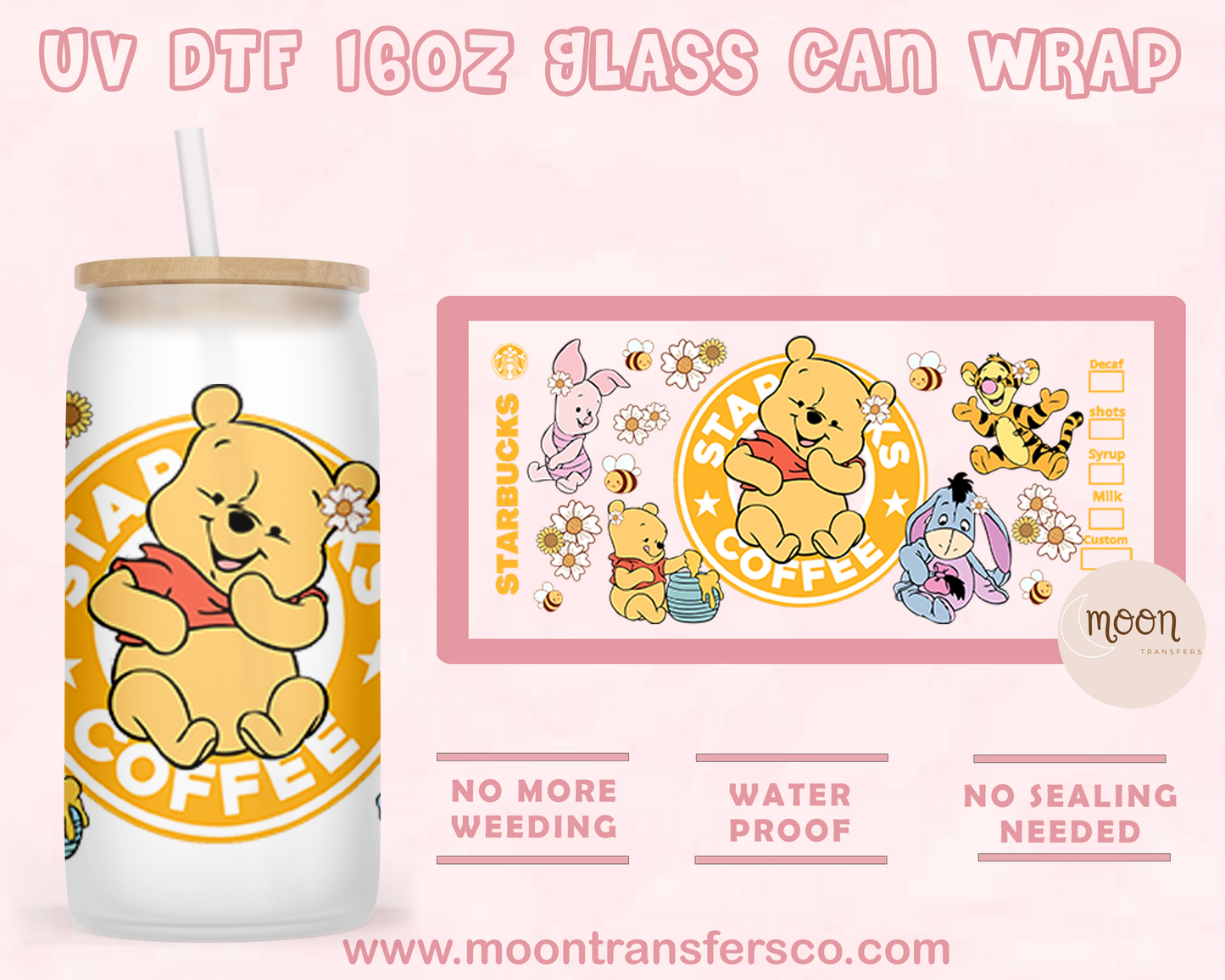 25 - UV DTF 16oz Glass Can