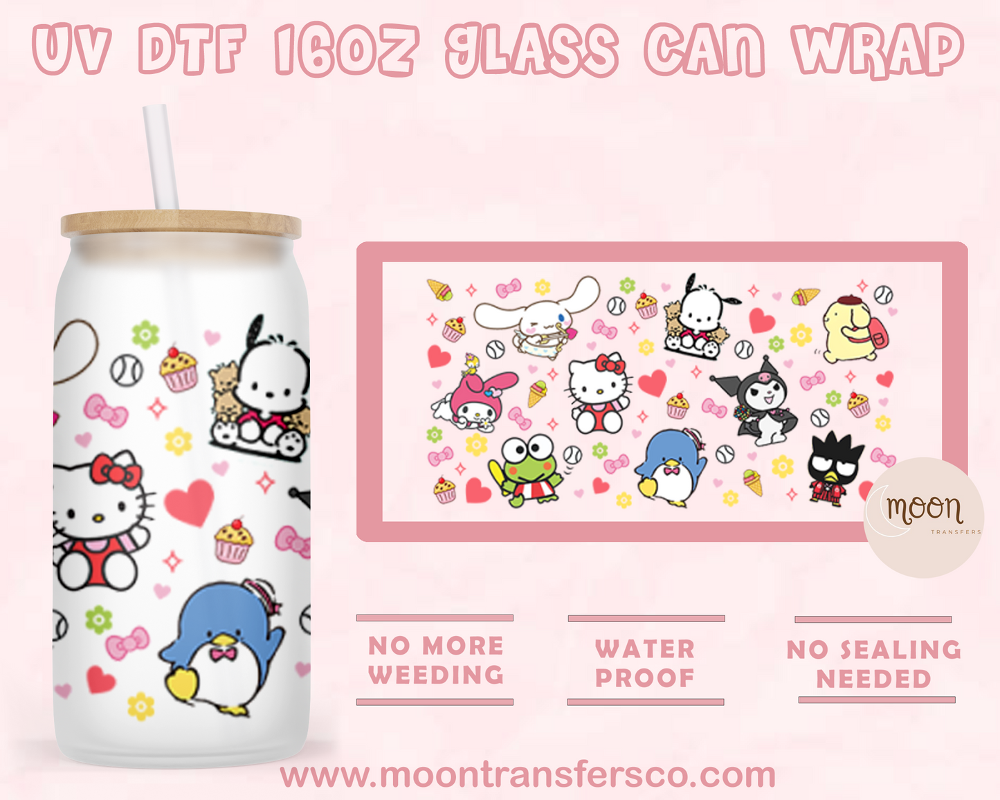 17 - UV DTF 16oz Glass Can
