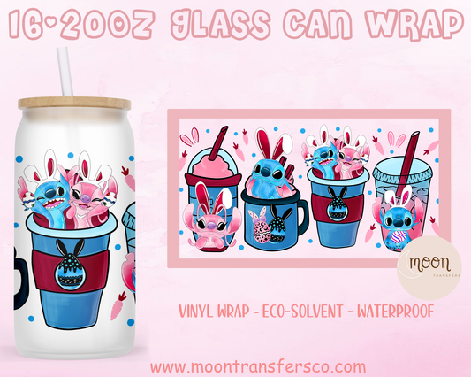 Frappe Easter | Glass Tumbler Wrap| Vinyl Decal | Glass Can Wraps