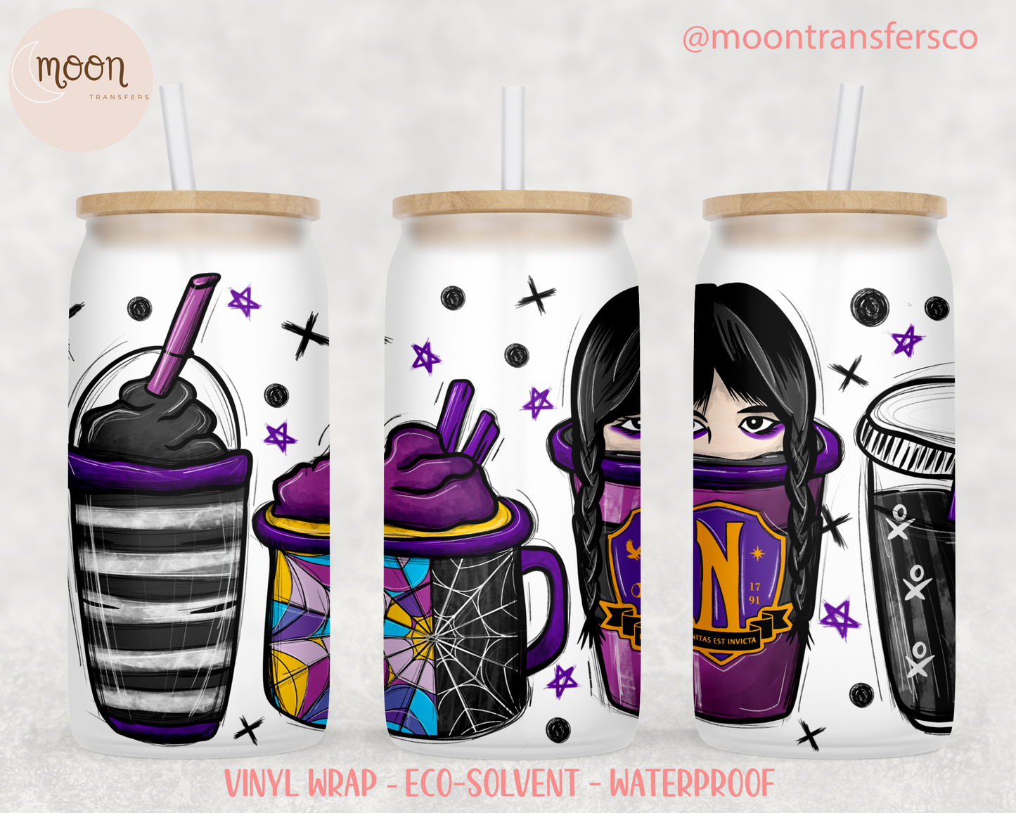 040 | Glass Tumbler Wrap| Vinyl Decal