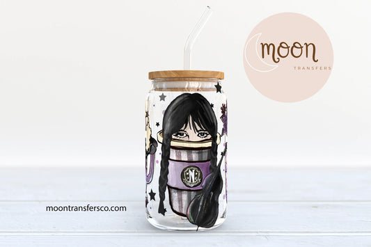 Wednesday |Glass Sublimation Tumbler Wrap | Valentine |Sublimation | Glass Can Wraps