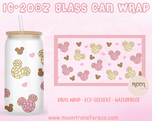 034| Glass Tumbler Wrap | Valentine | Vinyl Decal | Glass Can Wraps
