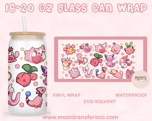 033| Glass Tumbler Wrap| Vinyl Decal | Glass Can Wraps