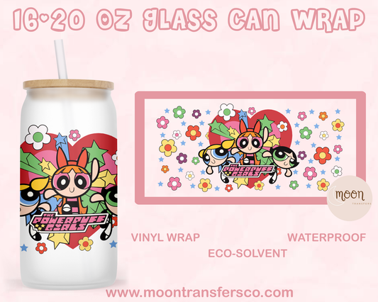 044| Glass Tumbler Wrap| Vinyl Decal | Glass Can Wraps